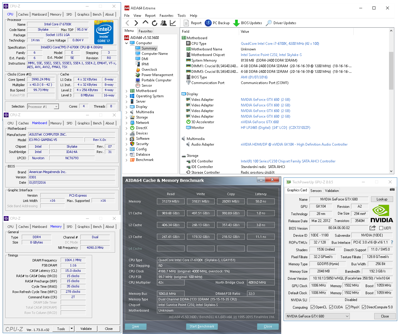 Asus E3 PRO Gaming V5: Herní deska pro Intel „Skylake“ Xeon