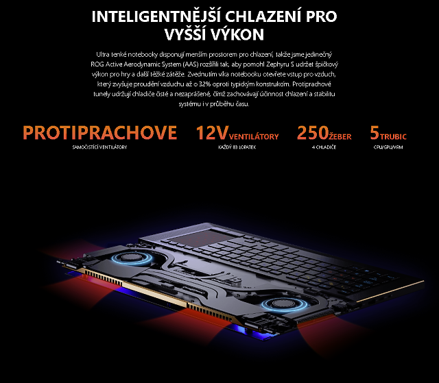 ASUS ROG Zephyrus GX701: herní stroj s fantastickým LCD