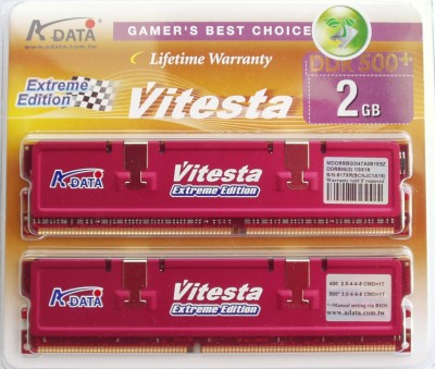 Bleskovka: A-Data Vitesta DDR500+ 2GB - dual channel kit