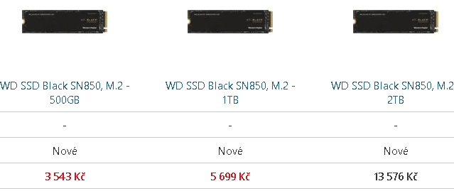 WD_Black SN850 1 TB: Nejvýkonnější M.2 SSD na trhu