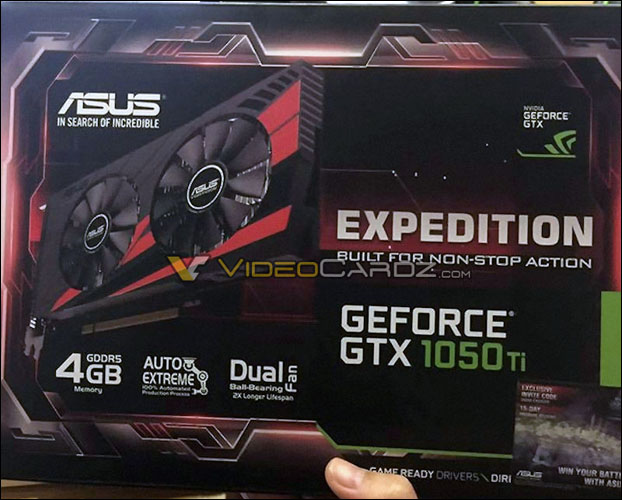 Na webu se objevil první snímek grafiky Asus GeFroce GTX 1050 Ti Expedition