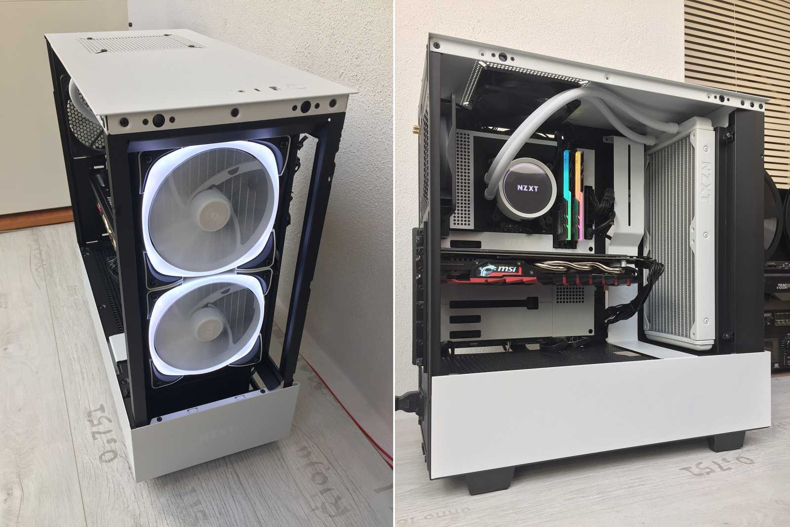 Test skříně NZXT H510 FLOW – s komponenty v bílém tónu