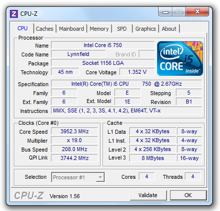 Byl uveden nástroj CPU-Z 1.56: Přinesl podporu čipové sady Intel P67 a procesorů AMD Phenom II (Caspian)