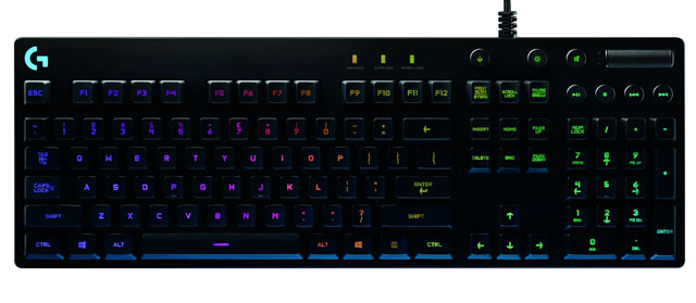 Logitech G810 Orion Spectrum: jednoduchá herní mechanická klávesnice s RGB podsvícením