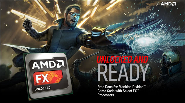 AMD rozdává k CPU řady FX Deus Ex: Mankind Divided a Nvidia ke grafikám Gears of War 4