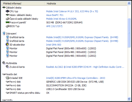 ASUS Eee 701 - test nejmenšího notebooku na světě