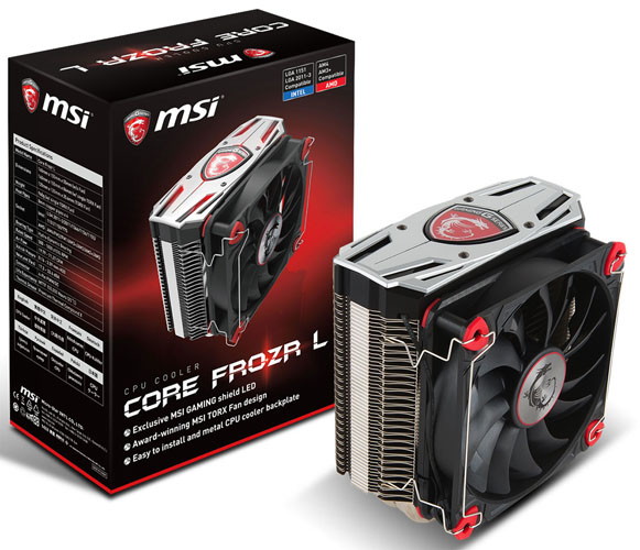 MSI vydává věžový CPU chladič Gaming Core Frozr L