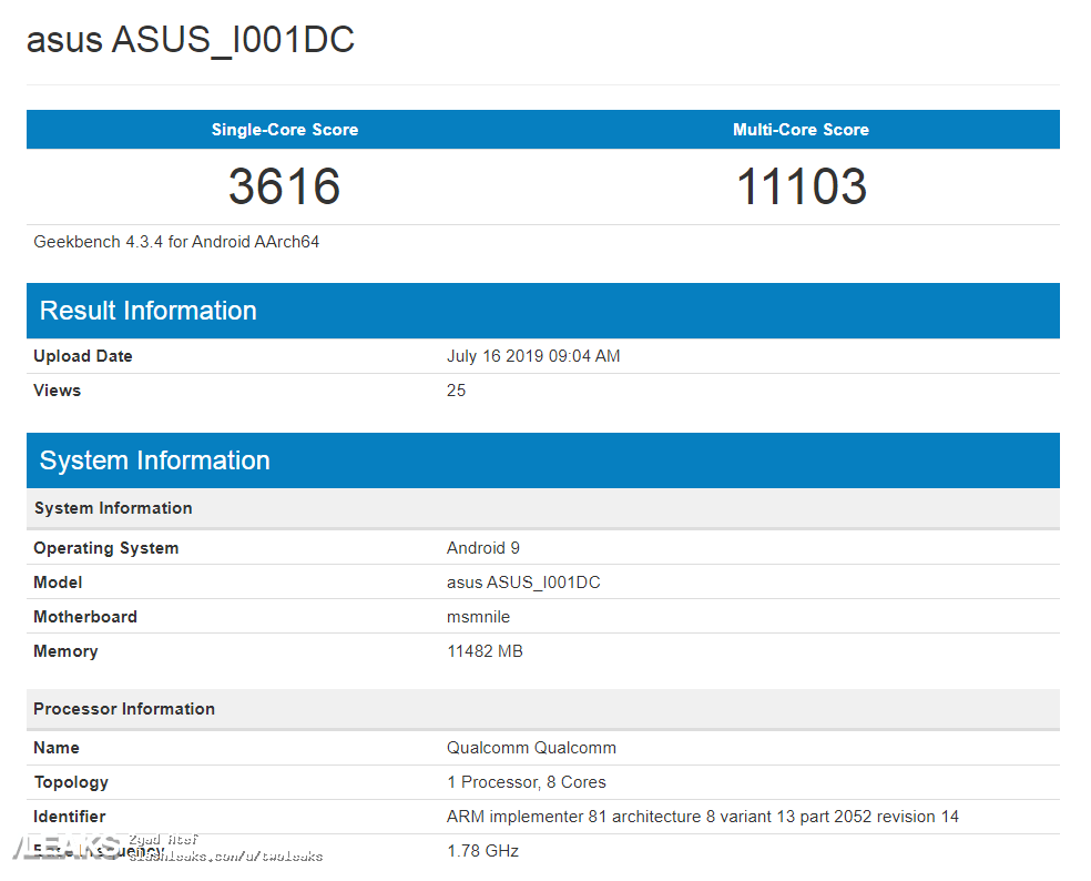 ASUS ROG Phone 2 s procesorem Snapdragon 855 Plus v testu Geekbench