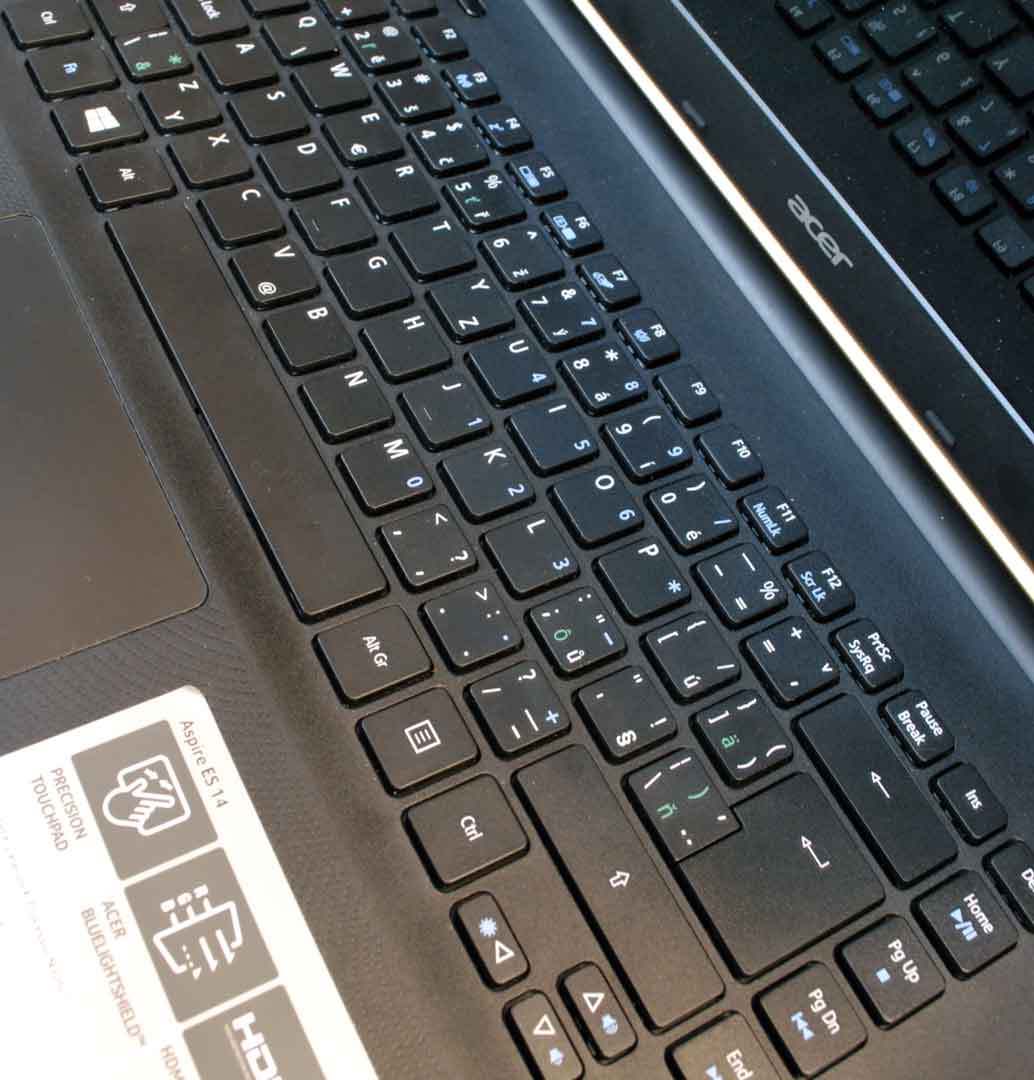 Acer Aspire ES14 Diamond Black – klávesnice