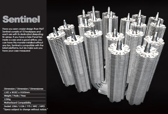 CPU chladič bez větráku, heatpipe trubiček a hliníkového žebrování + galerie extrémních chladičů