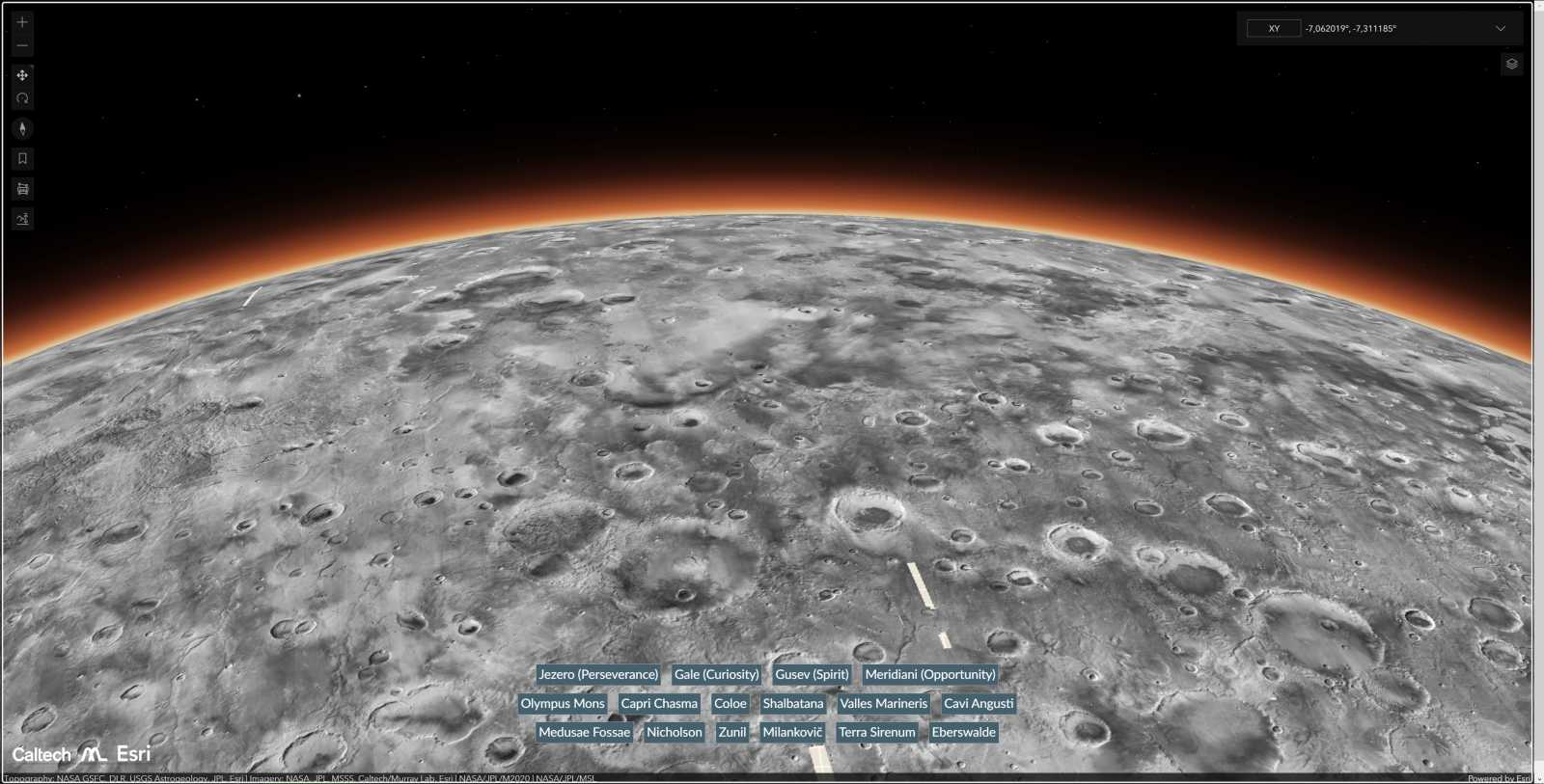 Máte už Google Earth prozkoumané skrz na skrz? Tak se nově můžete přenést i na Mars