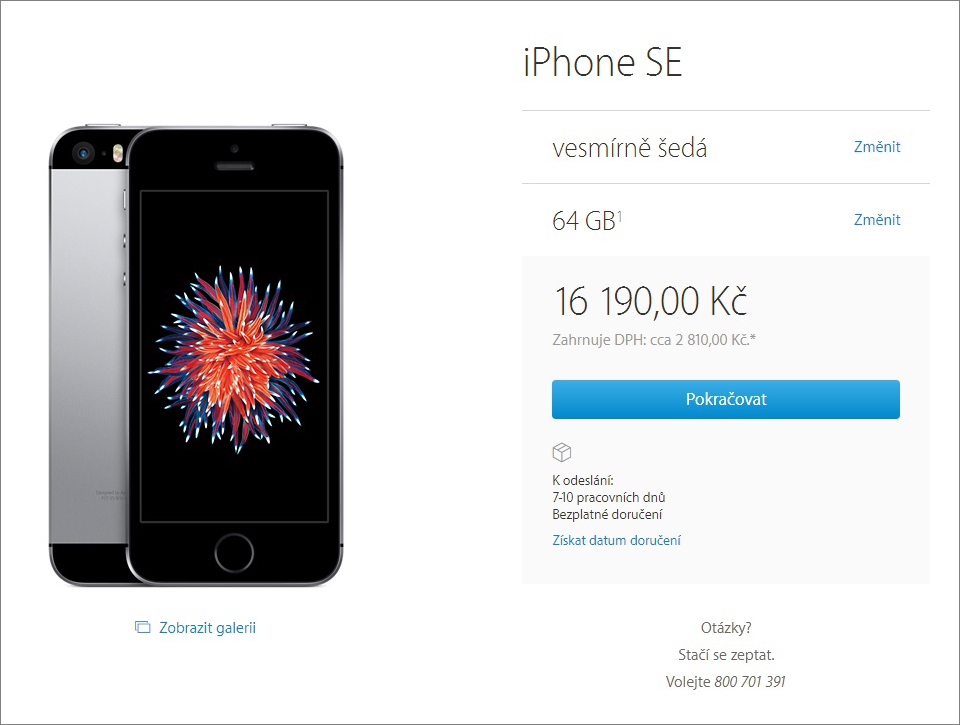 V Česku se začal nabízet iPhone SE
