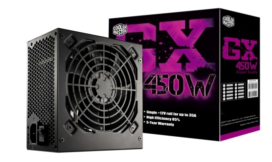 Cooler Master GX-450: počítačový zdroj s certifikací 80 Plus a 450 W