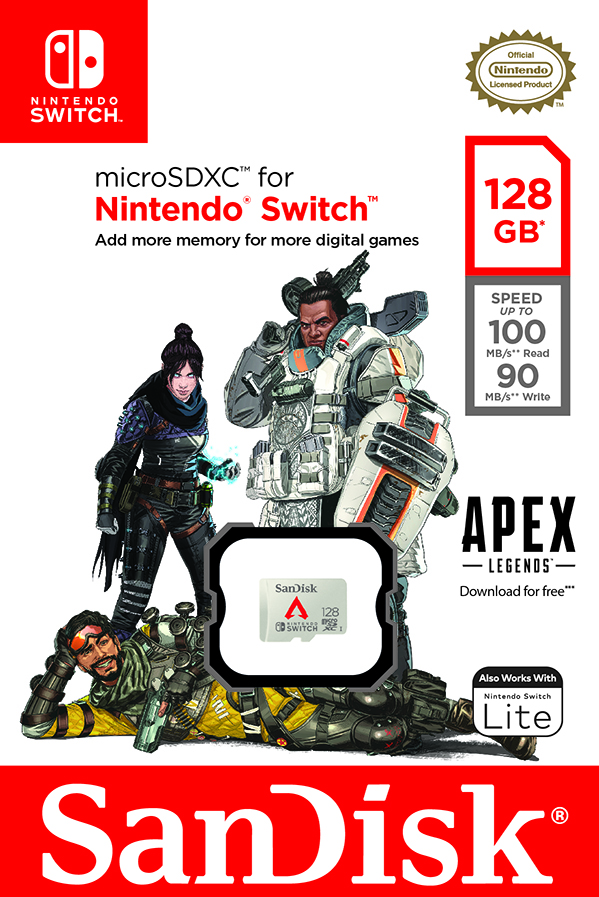  Western Digital má paměťovou kartu pro Nintendo Switch s motivem Apex Legends