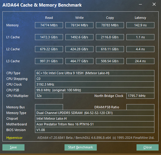 Acer Predator Triton Neo 16 (2024): Intel Core 9 Ultra a RTX 4060