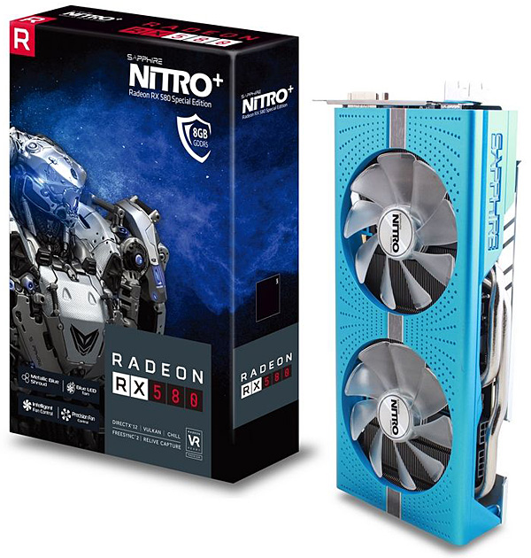 Grafická karta AMD Radeon RX 580 – Sapphire Radeon NITRO+ RX 580 8GD5 Special Edition