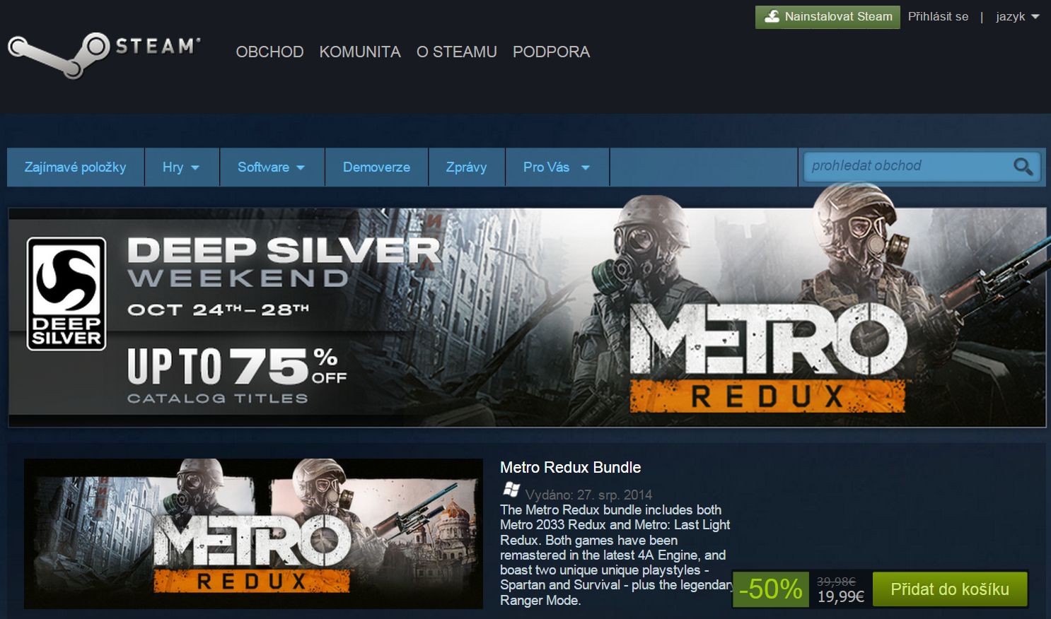 Víkendová sleva na Steamu patří hrám od vydavatele Deep Silver