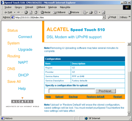 Tuning Alcatel SpeedTouch Home