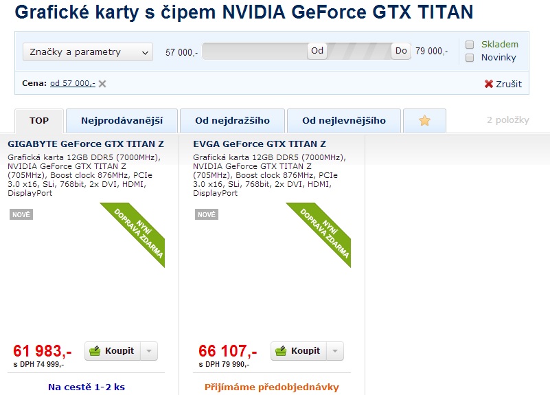 V Česku startuje prodej grafiky GeForce GTX Titan Z 