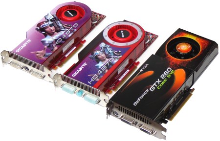 Radeon HD4870 1GB vs. GeForce GTX 260 (216 SP)