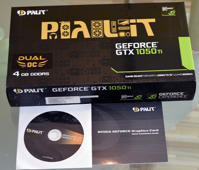 Palit GTX1050Ti DUAL OC 4G balení