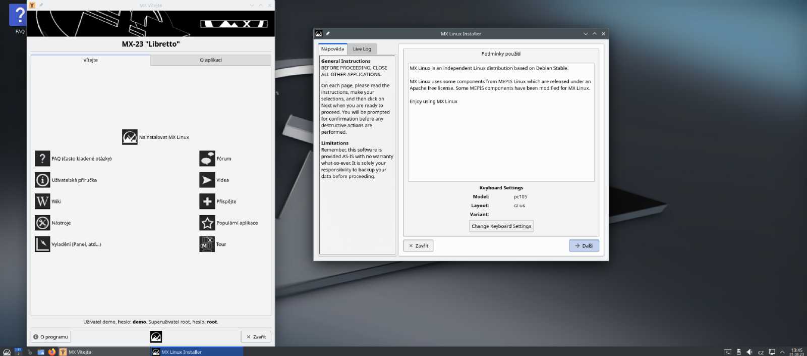 MX Linux verze 23: instalace, krátké přestavení, upgrade