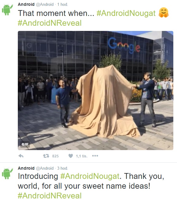 Nový Android se jmenuje Nougat, Google už má novou sochu