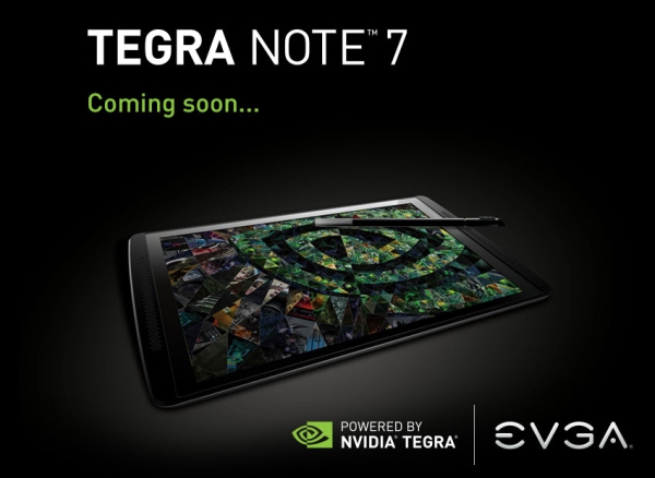 EVGA pracuje na tabletu Tegra Note 7