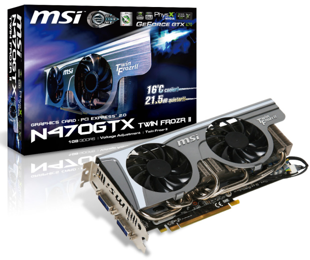 MSI GTX 470 TwinFrozr II - tichá a úsporná Fermi