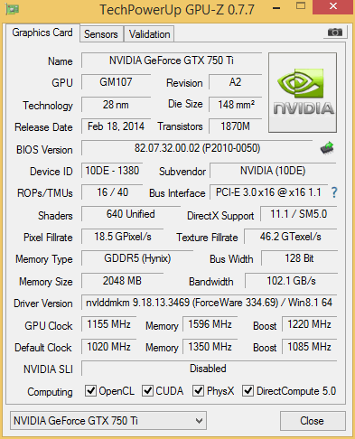 GeForce GTX 750 Ti v testu: revoluce v poměru výkon/watt