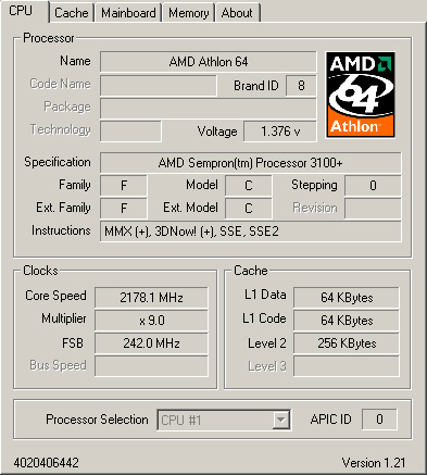 Přetaktování Sempronu 3100+ (Socket 754)