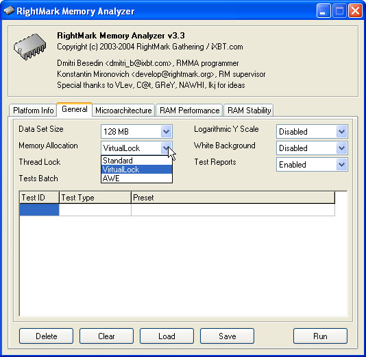 RightMark Memory Analyzer v3.3