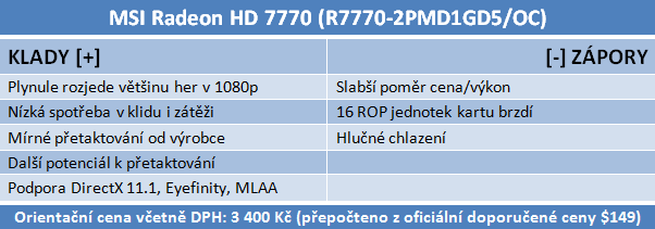 MSI Radeon HD 7770 — nový bojovník ve střední třídě