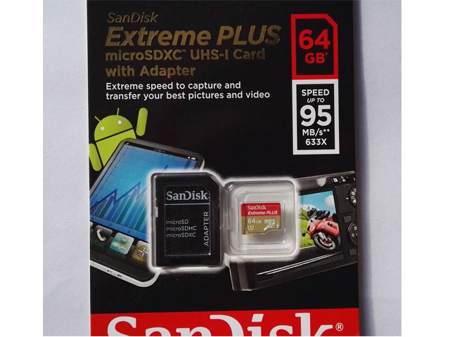 SanDisk Micro SDXC 64GB Extreme Plus Class 10 UHS-I U3