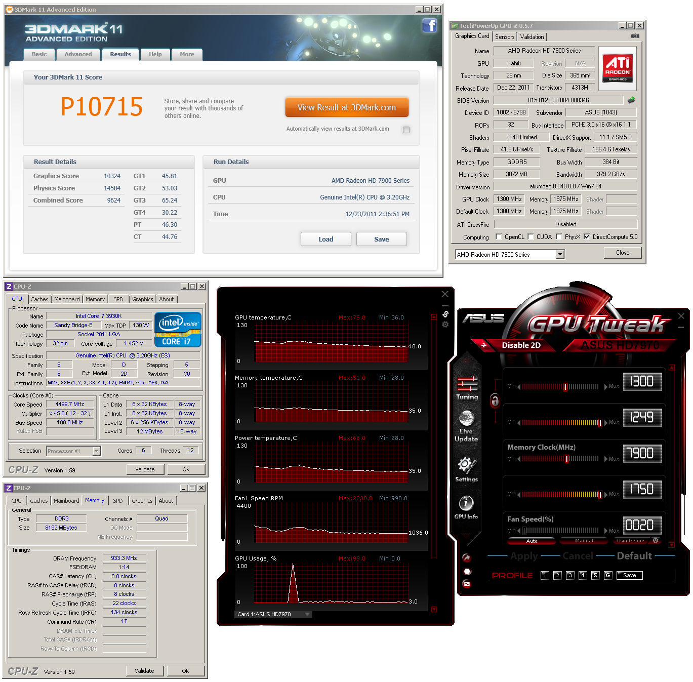 Nový drtič výkonu v testu – Asus Radeon HD 7970 3 GB