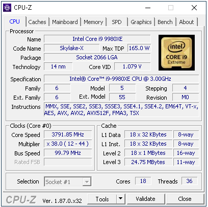 Intel Core i9-9980XE: extrémních osmnáct jader v testu