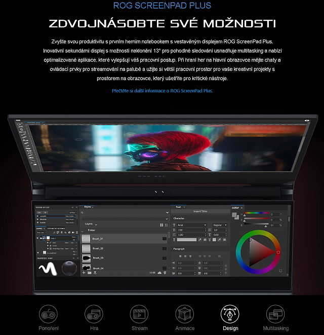 ASUS ROG Zephyrus Duo 15: fantastický stroj s dvojicí 4K LCD