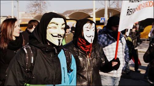 Česko protestovalo proti dohodě ACTA, fotografie z demonstrací