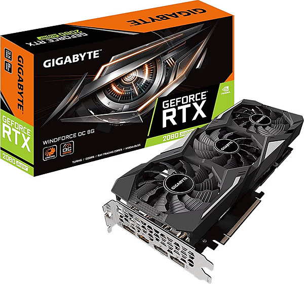 Grafická karta nVidia GeForce RTX 2080 Super – GIGABYTE GeForce RTX 2080 SUPER WINDFORCE OC 8G