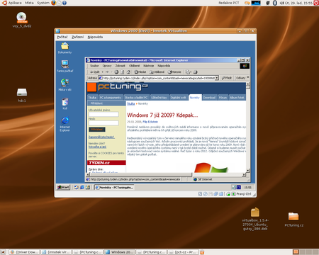 VirtualBox aneb Windows Vista v Linuxu