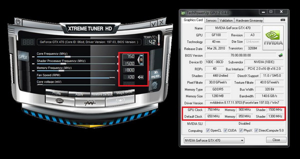 Xtreme HD Tuner 2.0 beta - přetaktujte Fermi