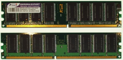 Paměti A-Data DDR400 512MB CL3.