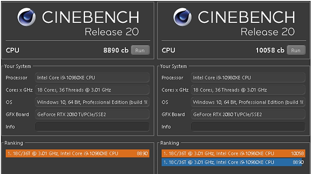 Core i9-10980XE a ASUS Rampage VI Extreme Encore