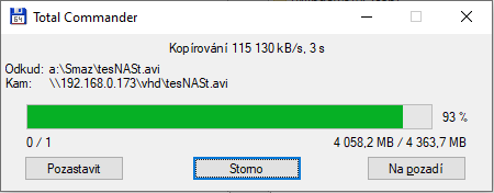 Přesun do klienta přes 5 GHz