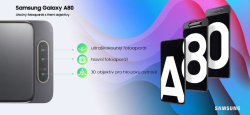 Samsung Galaxy A80 má otočný fotoaparát a displej bez otvorů