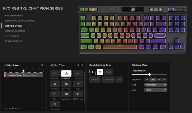 Corsair 70 TKL RGB - kompaktní herní mechanika na cesty 