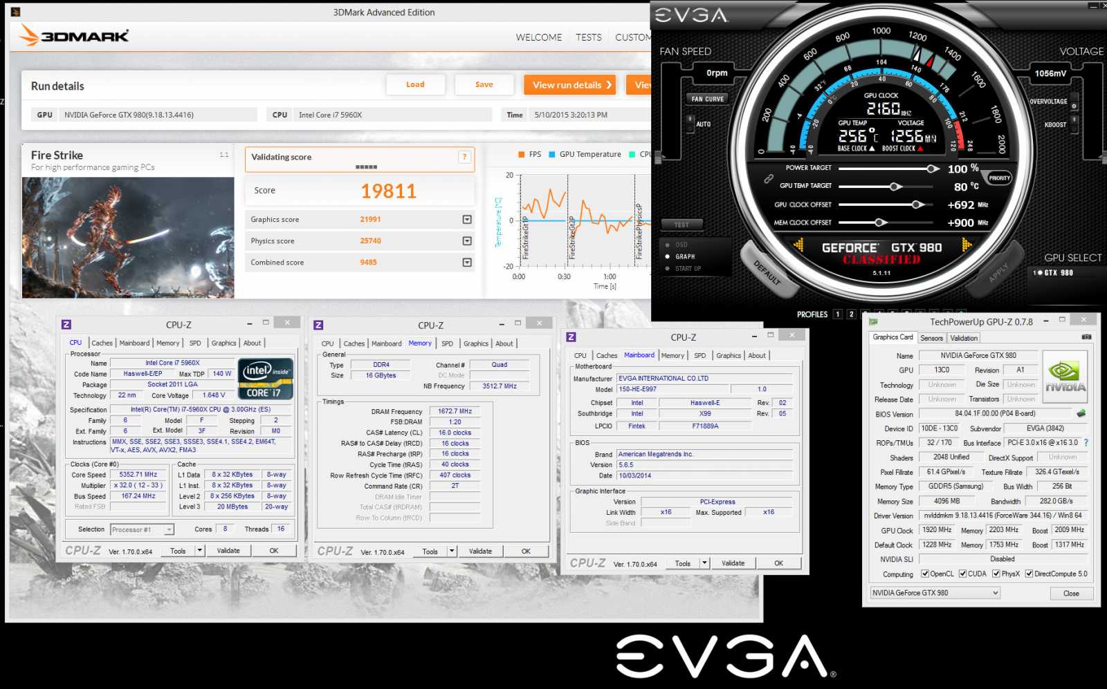 Overclocker K|NGP|N láme s grafikou GTX 980 od EVGA rekordy v 3DMark