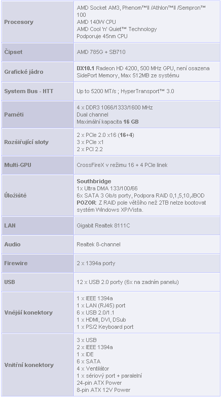 Čipset AMD 785G v testu - nejvýkonnější IGP v akci