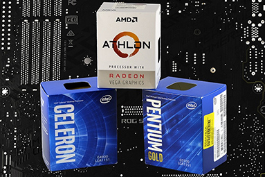 AMD Athlon 200GE, Intel Celeron G4900 a Pentium G5500