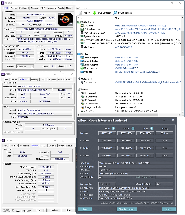 Základní deska Asus Crosshair VIII Formula + Ryzen 7 3800X